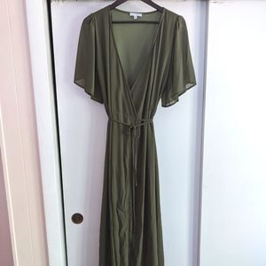 Baltic Born Ivy Wrap Maxi Dress -  Olive